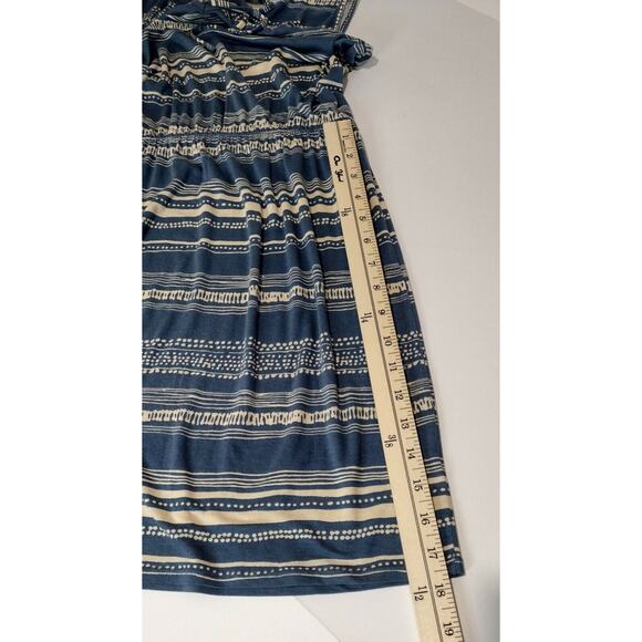 Ann Taylor Loft Petite Tie-Back Striped Tank Dress XXSP Blue Cream - Picture 5 of 8